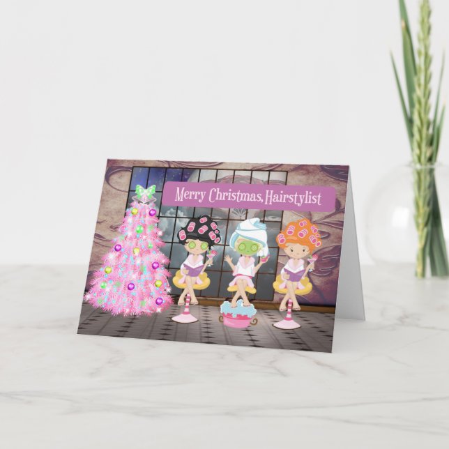 Cartões de natal para cartão de feriado Hairstylis (Frente)