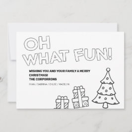 Cartões de Natal para Colorir com Fotos de Férias