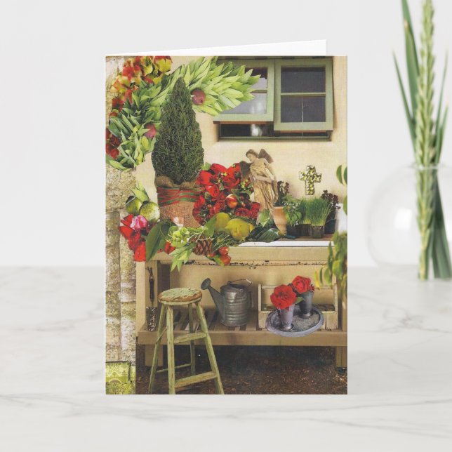 Cartões de Natal para Jardineiro (Frente)