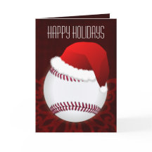 Cartões de Natal para jogador de beisebol
