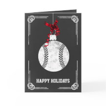 Cartões de Natal para jogador de beisebol