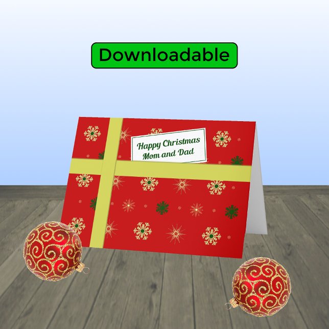 Cartões de natal para mamãe e pacote vermelho Pai (Criador carregado)