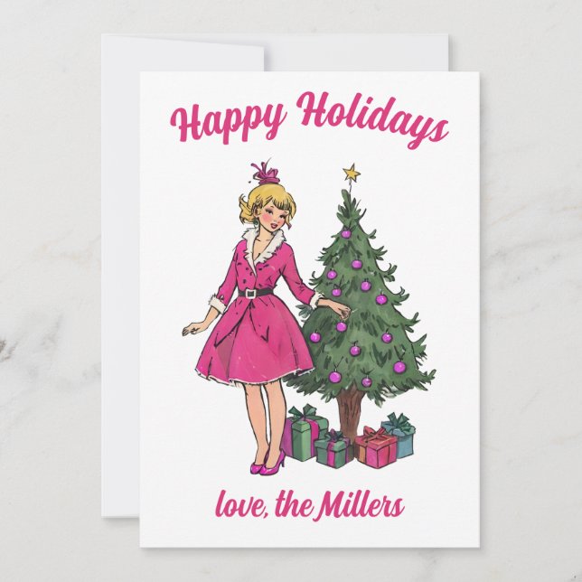 Cartões de Natal para Meninas (Frente)