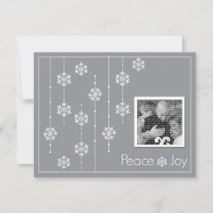 Cartões de Natal Personalizados com Foto Floco de