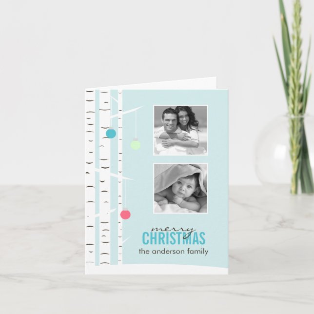 Cartões de natal Personalizados de Árvores de Páss (Frente)