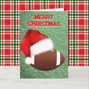 Cartões de Natal Personalizados de Futebol & Papai