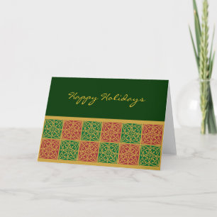 Cartões de Natal Personalizados Vermelho Verde Fle