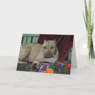 Cartões de Natal Pitbull Violet