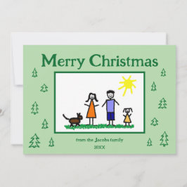 Cartões de natal Plana Personalizado das Árvores E