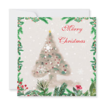 Cartões de Natal planos