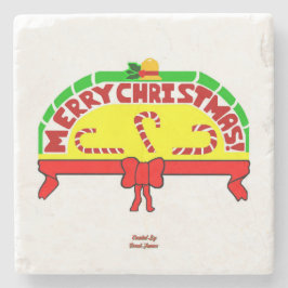 Cartões de natal Porta copos de pedra mármore