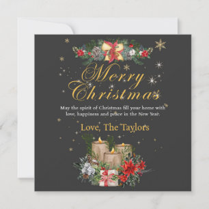 Cartões de Natal Pretos Personalizados - Script Do
