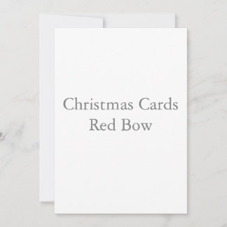 Cartões de Natal Quadrados 5" x 7" com Laço Vermel