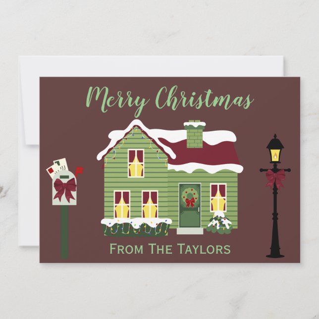 Cartões de natal Roxos bonito (Frente)