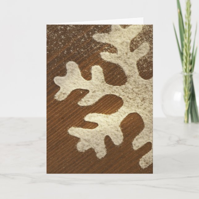 Cartões de Natal Rustic Snowflake Design Holiday (Frente)