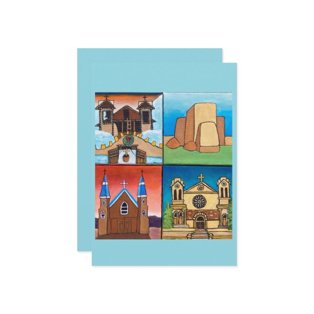 Cartões de natal: Sítios Sagrados do Novo México (Frente/Verso In Situ)