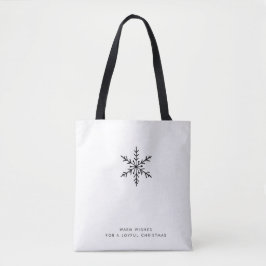 Cartões de natal | Snowflake Tote saco