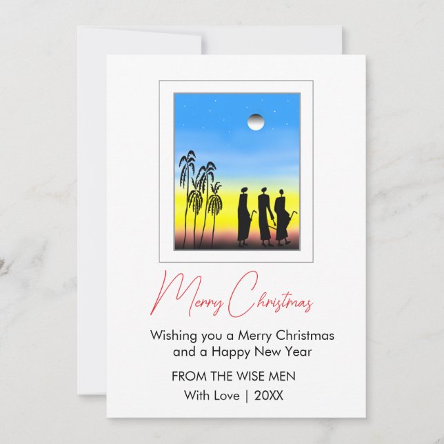 Cartões de Natal Tradicional, Sábios (Frente)