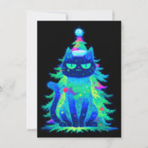 Cartões de Natal Únicos com Gatos