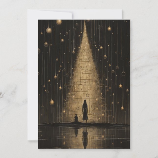 Cartões de Natal Únicos - Desenho de Cartão de Nat (Frente)