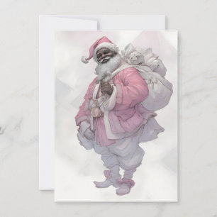 Cartões de Natal Únicos do Papai Noel Preto Alegre