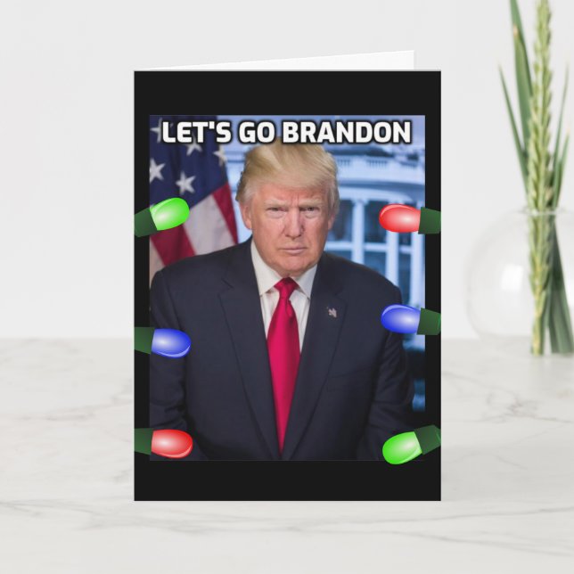CARTÕES DE NATAL "VAMOS LÁ BRANDON" DE DONALD TRUM (Frente)