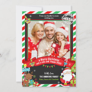 Cartões de natal Vermelhos de Santa Claus