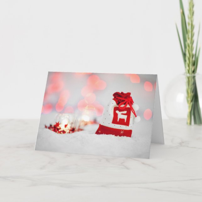 Cartões de Natal vermelhos suaves (Frente)