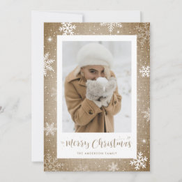 Cartões de Natal Vintage Burlap