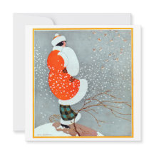 Cartões de natal Vintage Flapper 