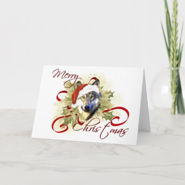 Cartões de Natal Wolf (Frente)