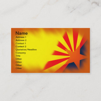 Cartões de negócio da bandeira da arizona