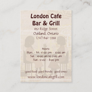 Cartões de negócio da restauração