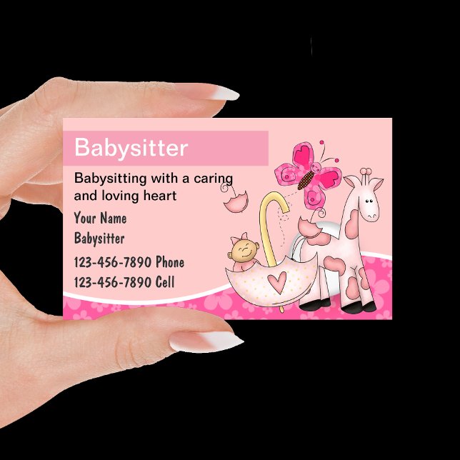 Cartões de Negócios de Babá (Criador carregado)