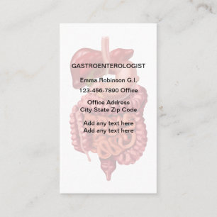 Cartões de Negócios de Consulta de Gastroenterolog