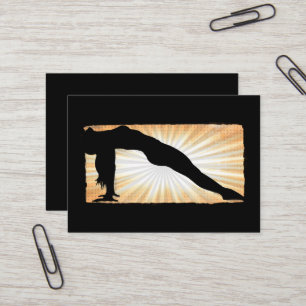 Cartões de Negócios de Yoga de Mediação Marrom e P