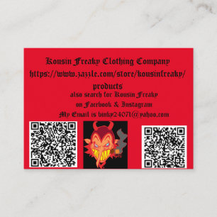 Cartões de negócios do Kousin Freaky