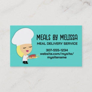 Cartões de negócios louros bonitos do comensal d