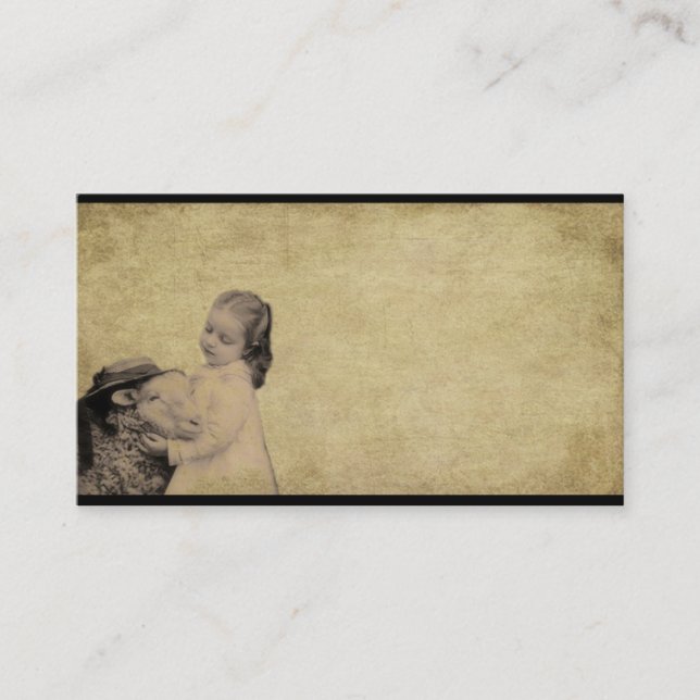 cartões de negócios prim da menina do lil & do (Frente)