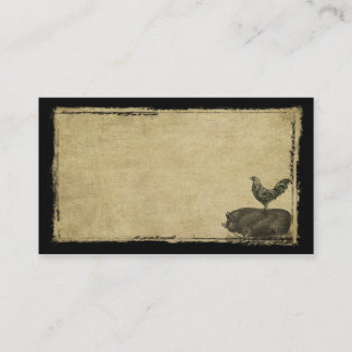 Cartões de negócios Prim do galo & do porco
