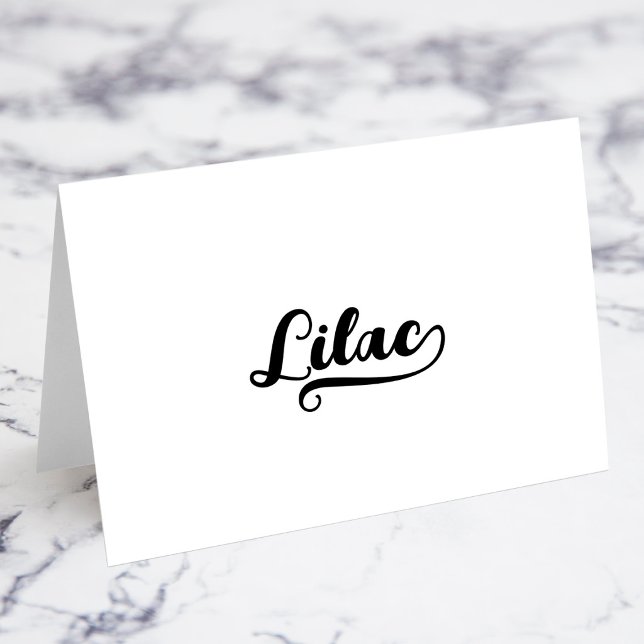 Cartões de Nome com Letra Bold Brush Script C Swas (Bold Brush Script C Swash Name Place Cards)