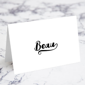 Cartões de Nome com Letra Swash Bold Brush Script