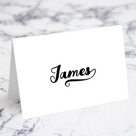 Cartões de Nome com Letra Swash S em Bold Brush Sc