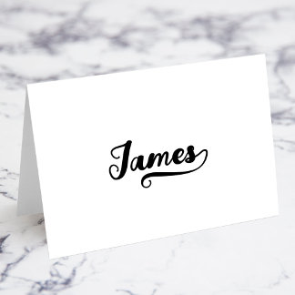 Cartões de Nome com Letra Swash S em Bold Brush Sc