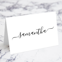 Cartões de Nome de Assinatura com Letra Elegante P