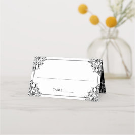 Cartões de Nome de Casamento Elegantes | Nadine (P