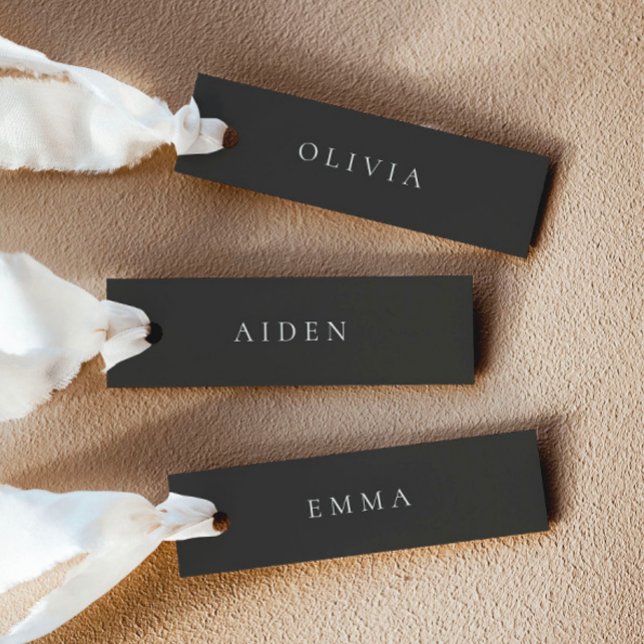 Cartões de Nome de Casamento Noir (Delivered untrimmed)