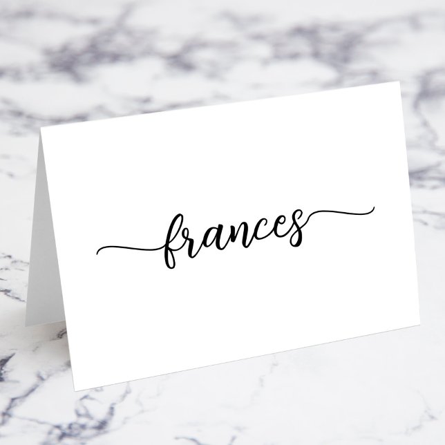 Cartões de Nome de Lugares com Letra de Estilo de  (Modern Brush Style Script Name Place Cards)