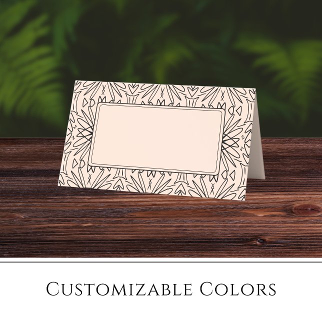 Cartões de Nome do Casamento da Selva Boêmia (Criador carregado)