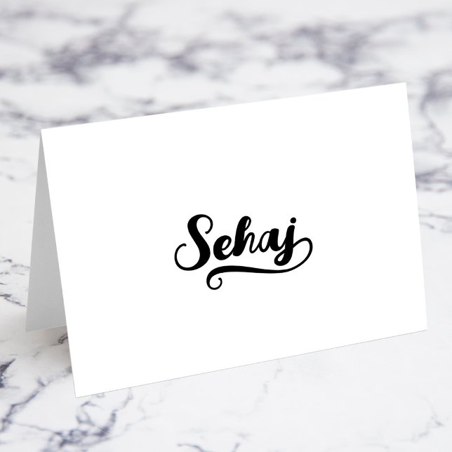 Cartões de Nome e Local com Script Bold Brush J Sw (Bold Brush Script J Swash Name Place Cards)